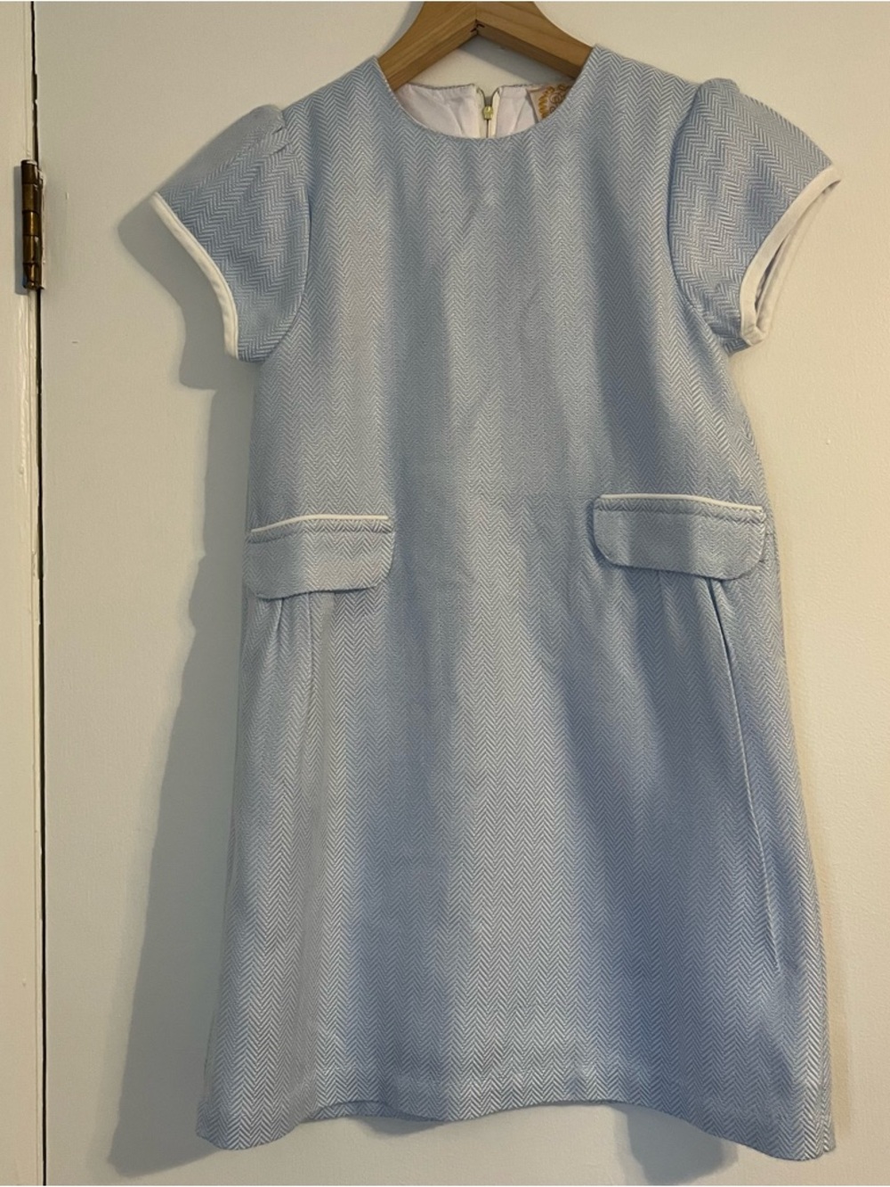 The Beaufort Bonnet Company Light Blue and White Girls' Formal Dress